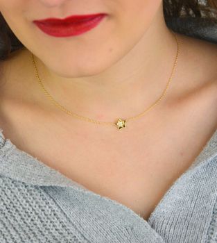 Elegancki naszyjnik damski Nomination Italy z kolekcji Petit Sparkle. Srebro 925 pozłacane 18K złotem, ozdobna gwiazdka z cyrkoniami. Regulowana długość 38–44 cm. Idealny prezent z certyfikatem autentyczności (4).JPG